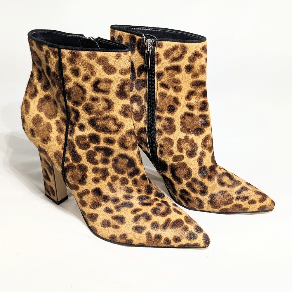 Marc Fisher LTD Womens Mayaely Calf Hair Zip Up Booties